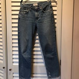 A. Golde high rise straight cut jeans